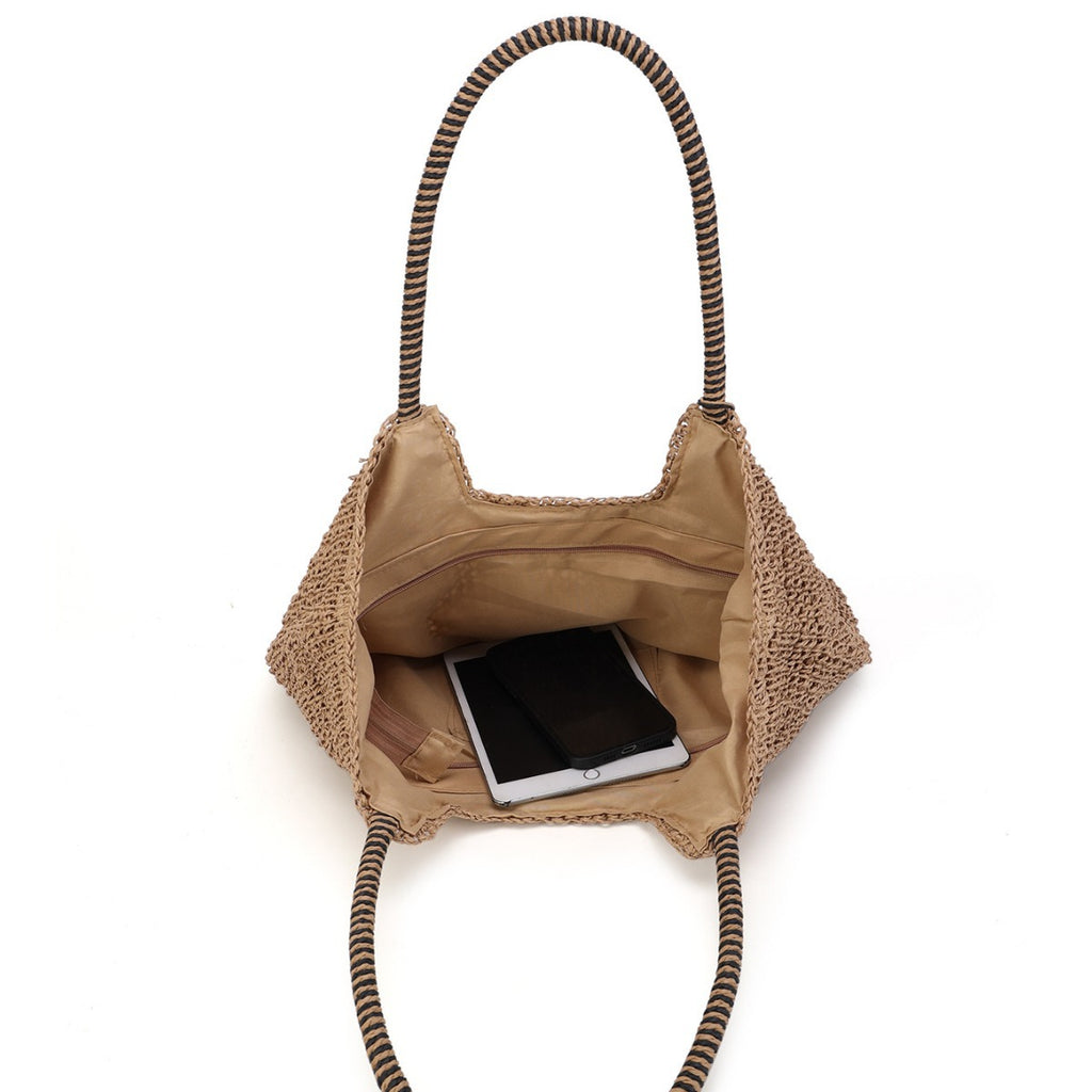 Cerdeña - Bolso de Rafia Tejida con Borla