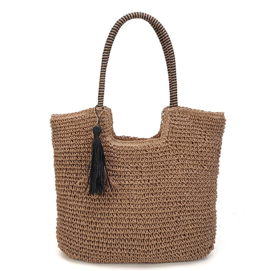 Cerdeña - Bolso de Rafia Tejida con Borla