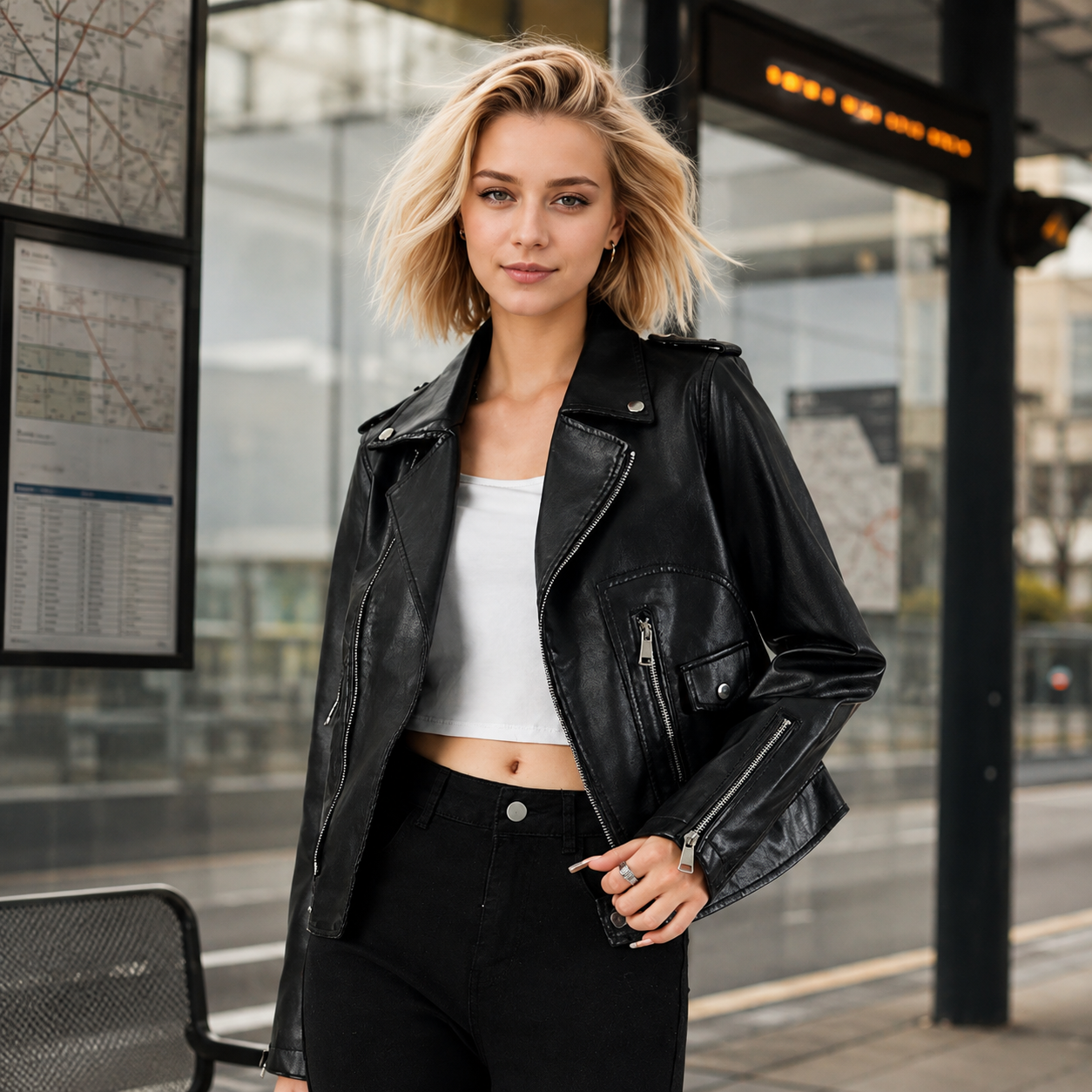 Viena - Chaqueta Efecto Piel