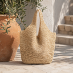 Mijas - Bolso Shopper de Rafia Trenzada