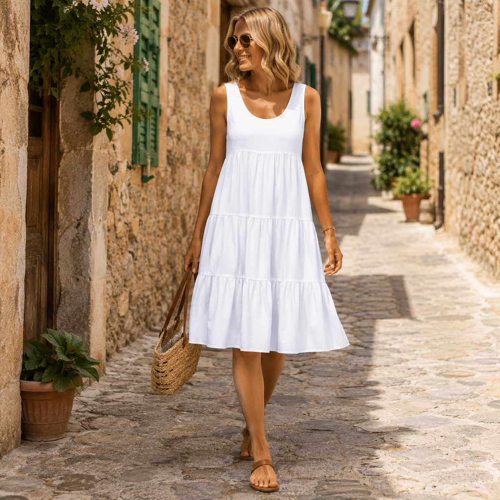 Desiree - Vestido de Tirantes con Volantes
