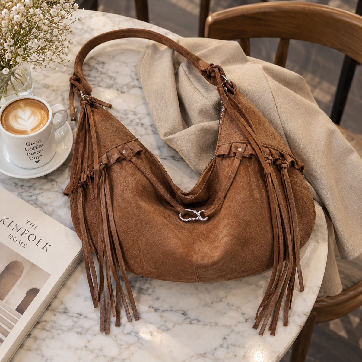 Terry - Bolso de Ante con Flecos