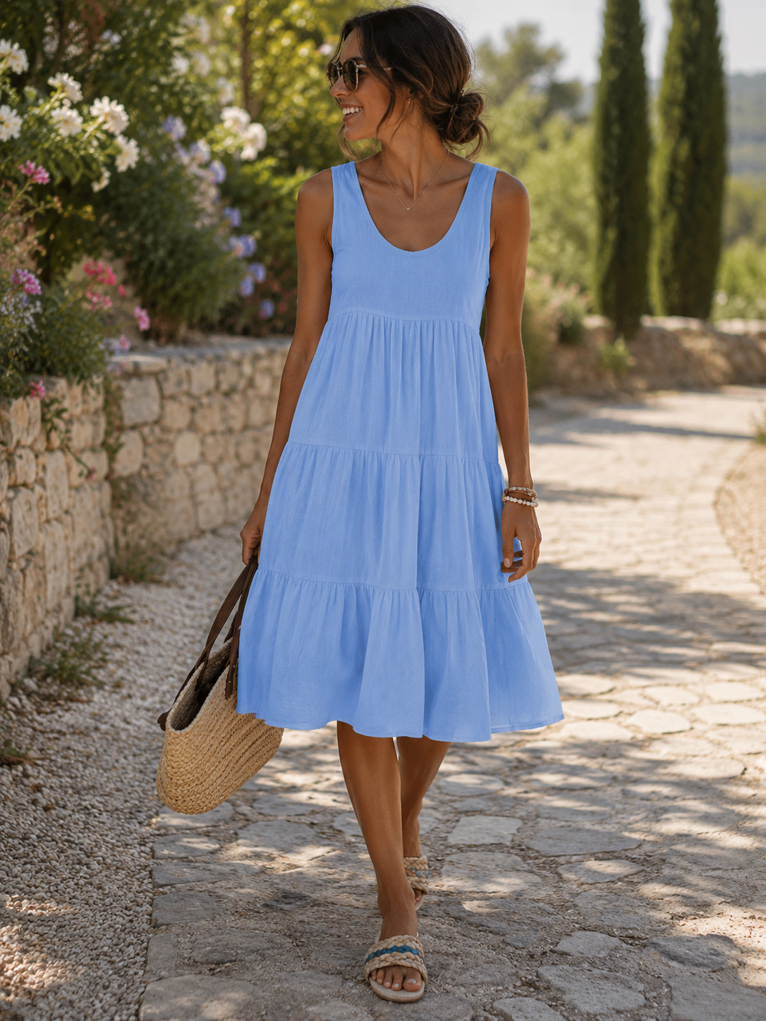Desiree - Vestido de Tirantes con Volantes