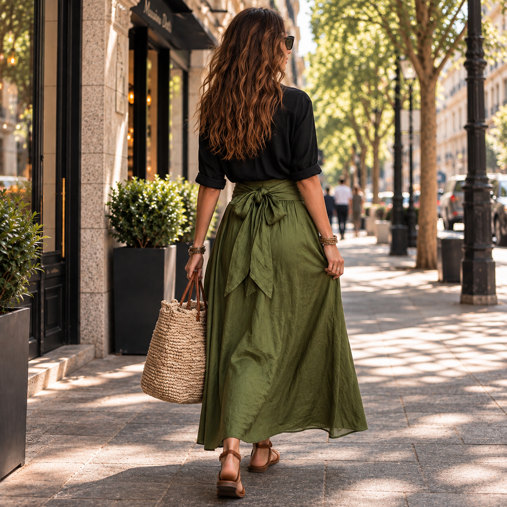 Sicilia - Conjunto de Blusa y Falda Larga