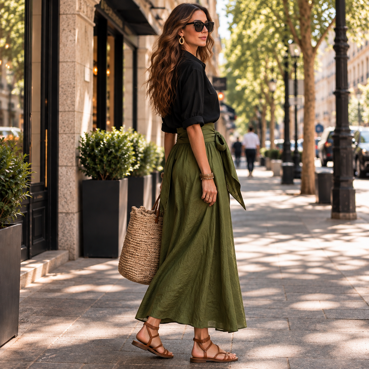 Sicilia - Conjunto de Blusa y Falda Larga