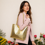 Tina - Bolso Tote Efecto Cocodrilo de Gran Capacidad