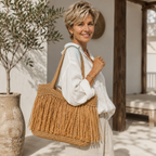 Menorca - Bolso Tejido Grande con Flecos