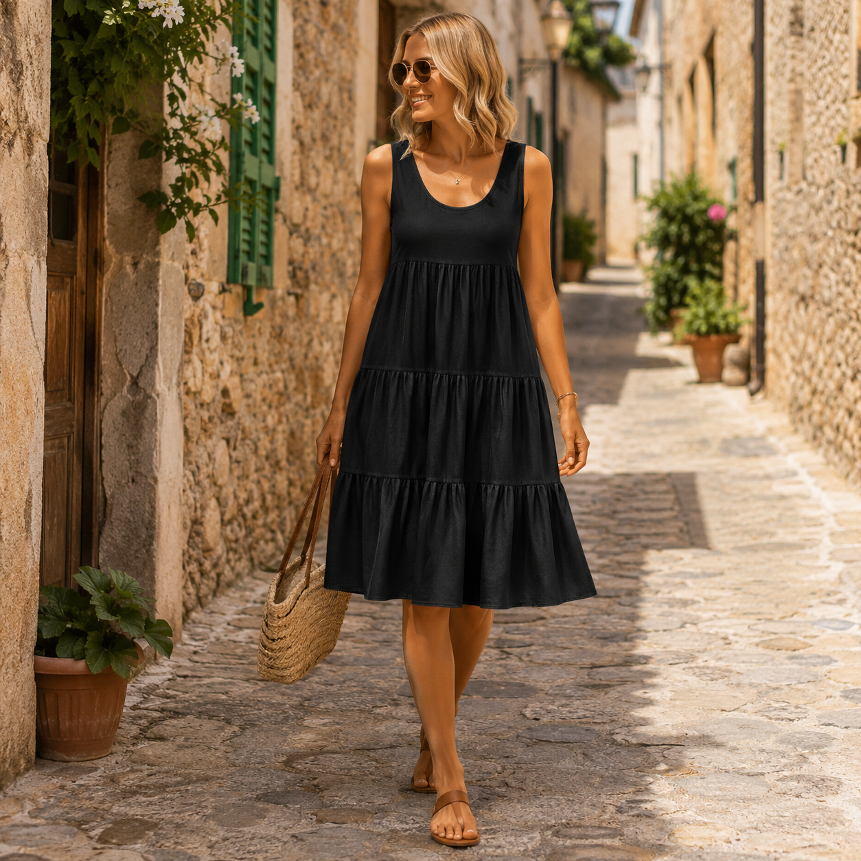 Desiree - Vestido de Tirantes con Volantes