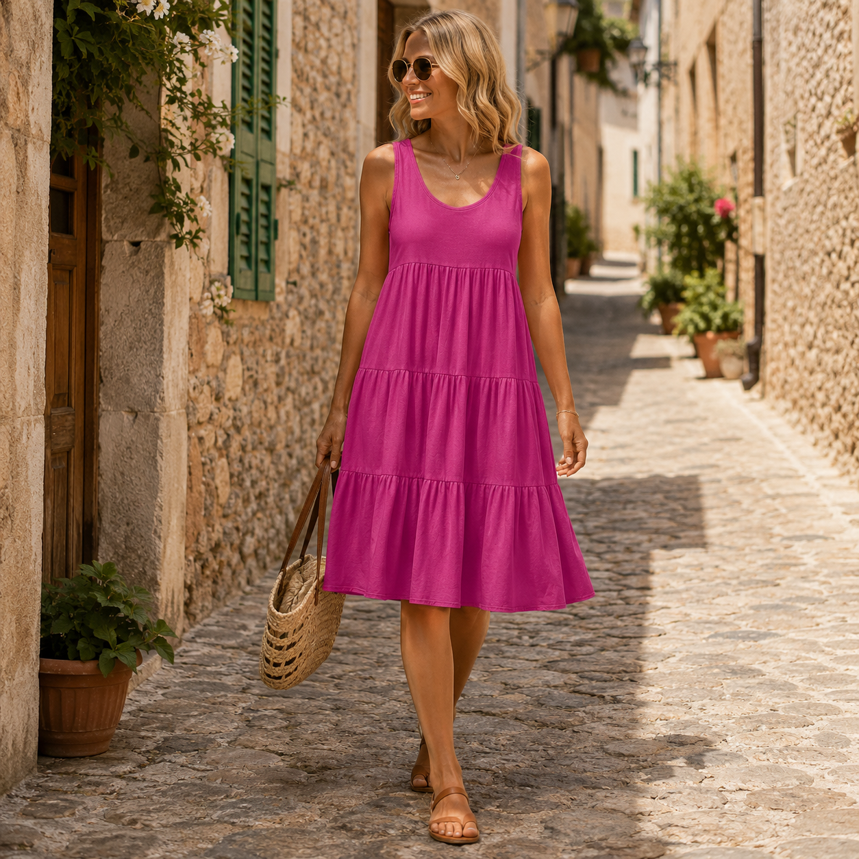 Desiree - Vestido de Tirantes con Volantes